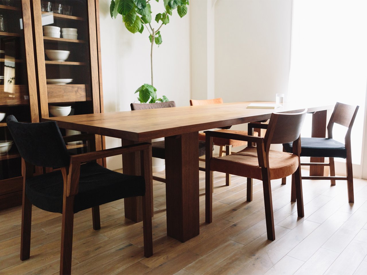 ANIMA Wood Dining Table 2way