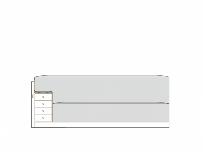 【替カバー】CORNICE ブロックワンアームソファドロワー