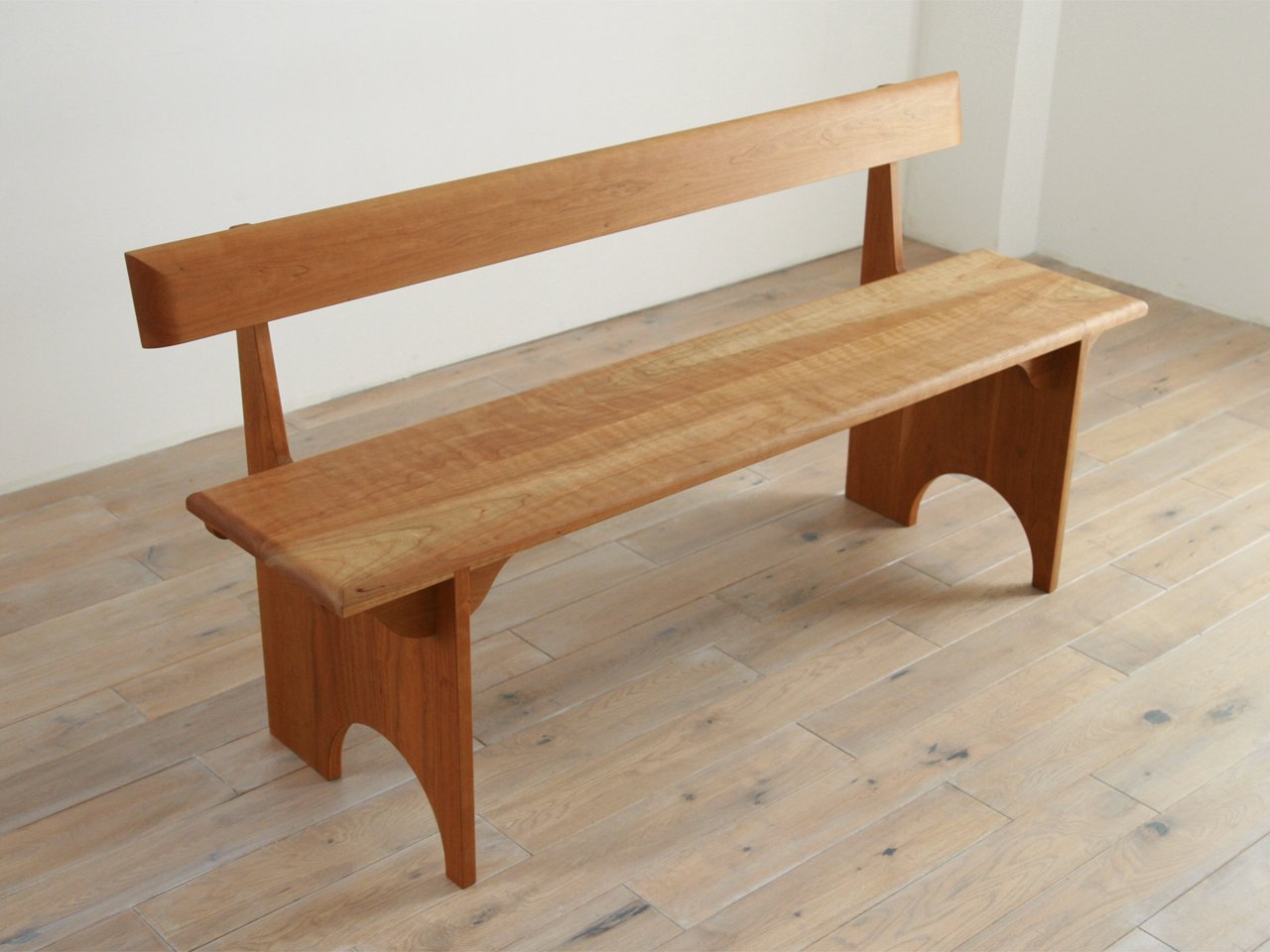 SHAKER Wood Back Bench