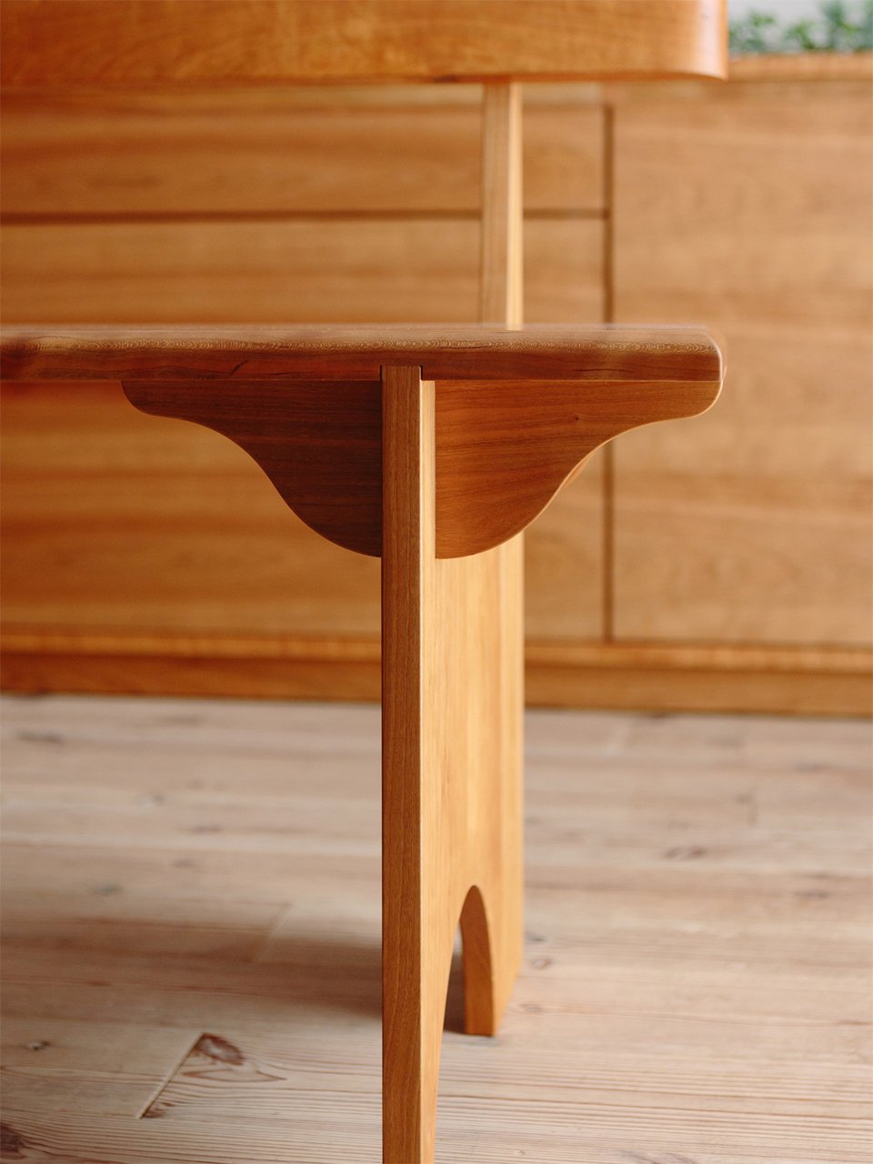 SHAKER Wood Back Bench