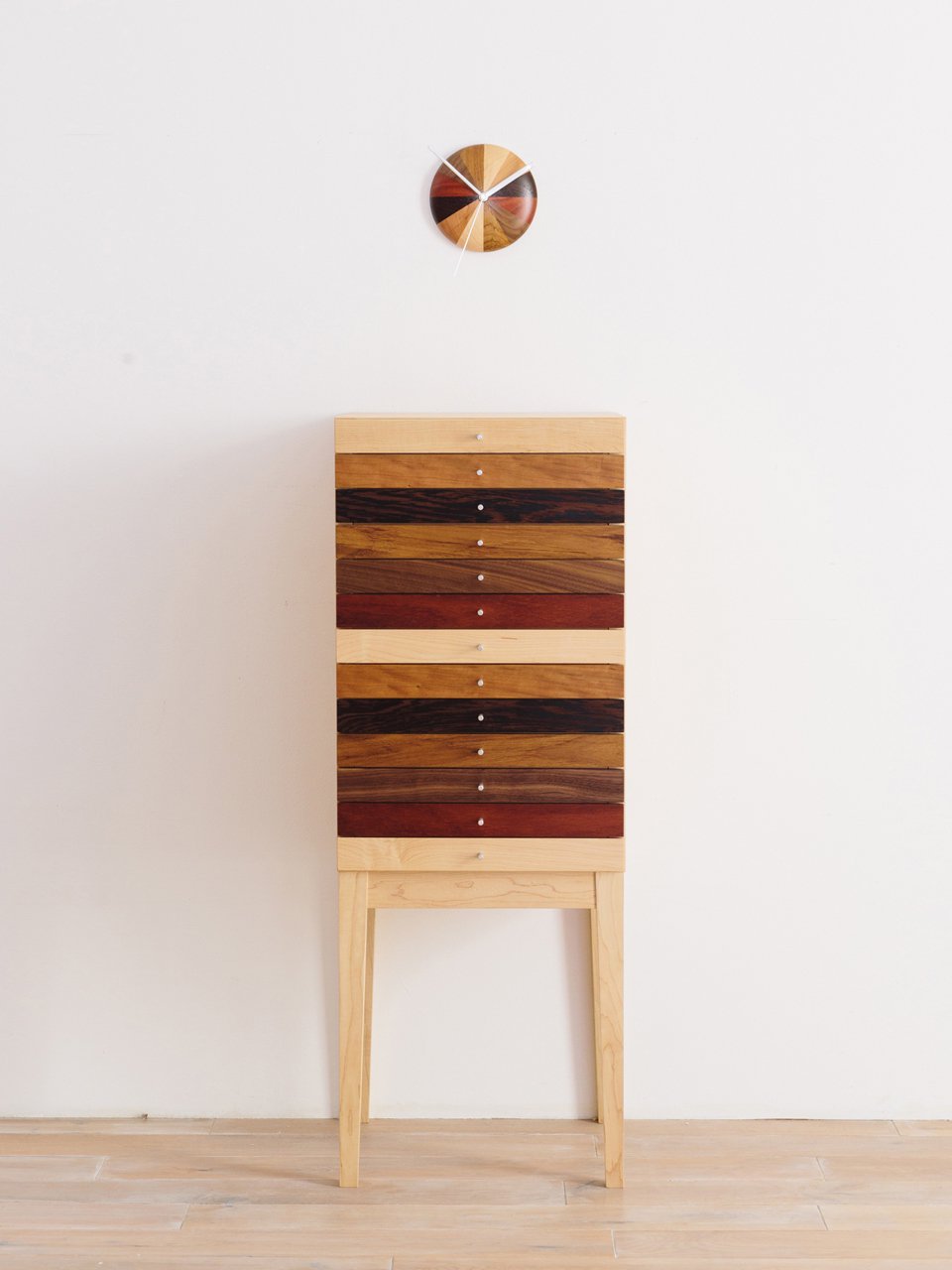NUTS Wall Clock Round Multicolor